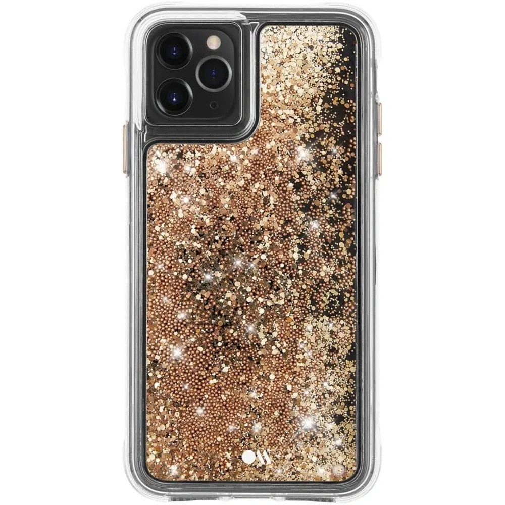 Merkury Innovations iPhone 12 Pro Max Gold Glitter Floating Protective Case